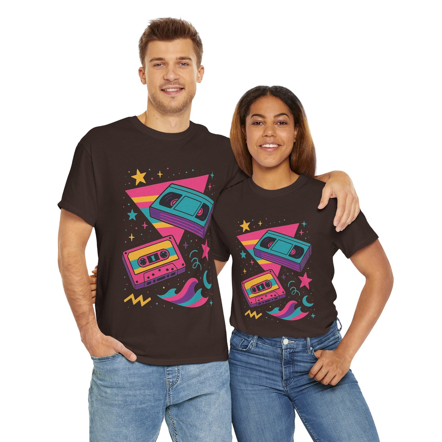 Retro Cassette Tape Tee — 80s Vaporwave Music Graphic T-Shirt