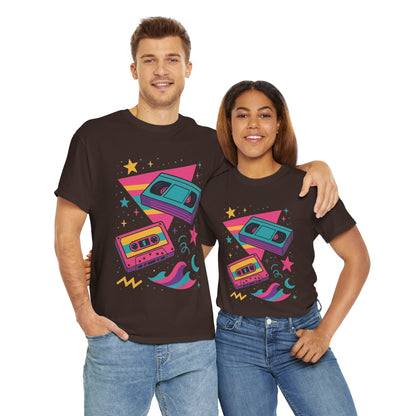 Retro Cassette Tape Tee — 80s Vaporwave Music Graphic T-Shirt