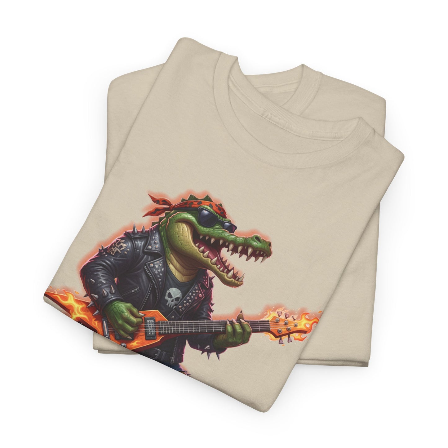 Crocodile Rock Guitar Tee — Vintage Rock Alligator Graphic T-Shirt