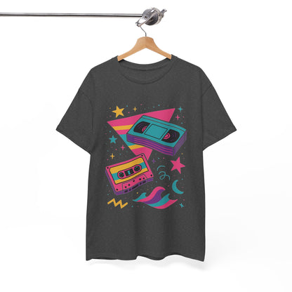 Retro Cassette Tape Tee — 80s Vaporwave Music Graphic T-Shirt