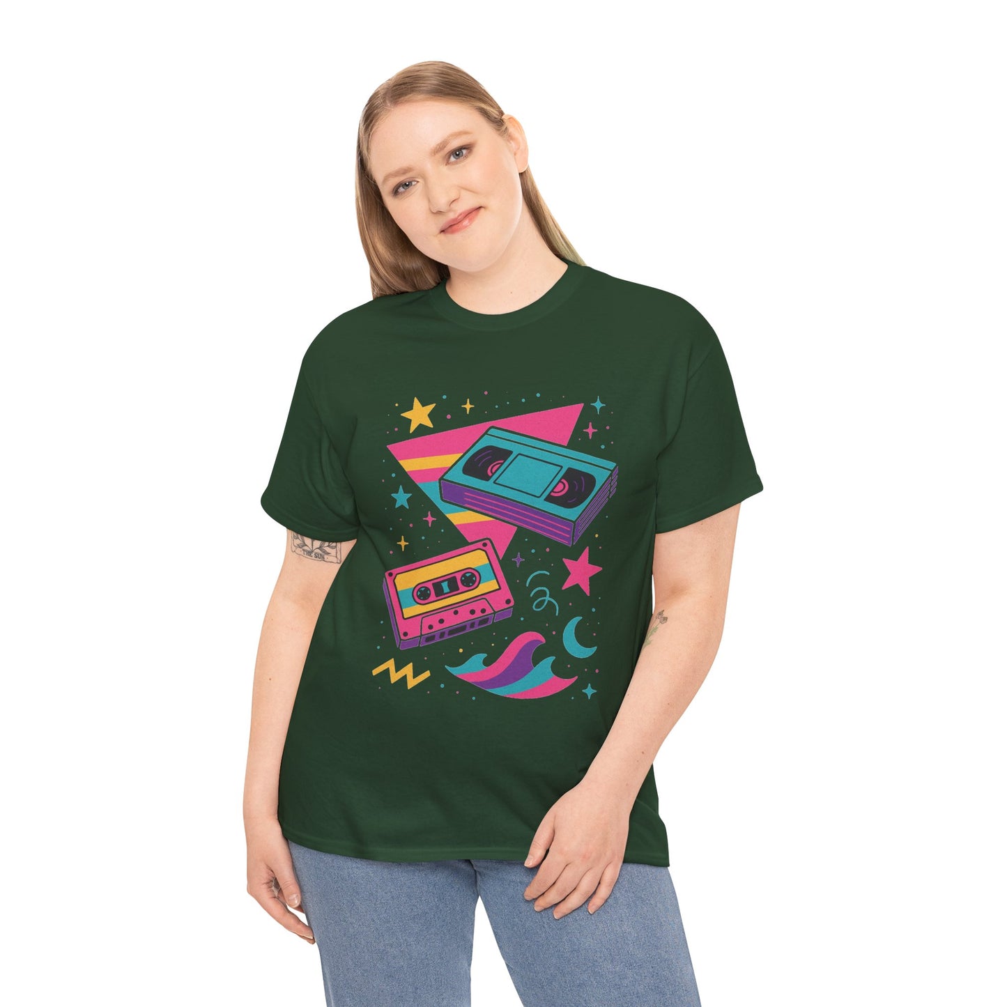 Retro Cassette Tape Tee — 80s Vaporwave Music Graphic T-Shirt