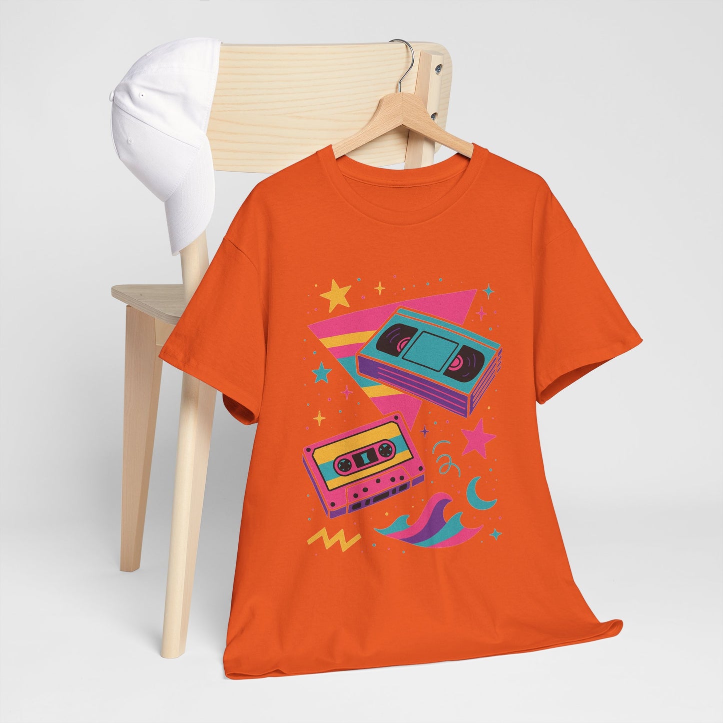 Retro Cassette Tape Tee — 80s Vaporwave Music Graphic T-Shirt