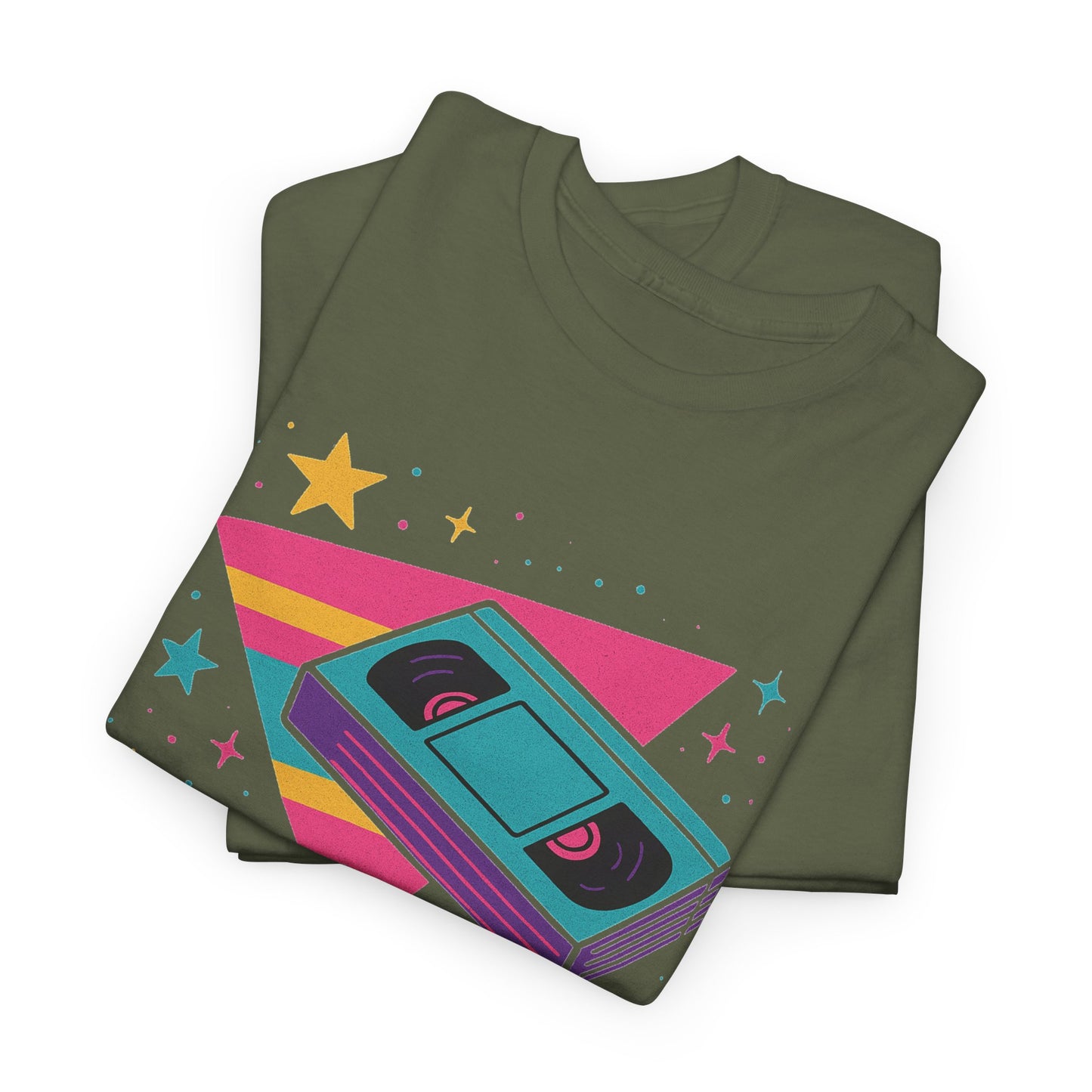 Retro Cassette Tape Tee — 80s Vaporwave Music Graphic T-Shirt