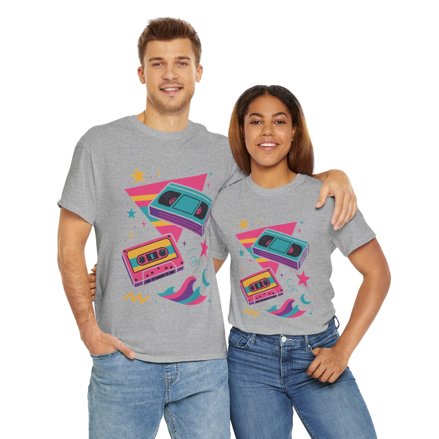 Retro Cassette Tape Tee — 80s Vaporwave Music Graphic T-Shirt