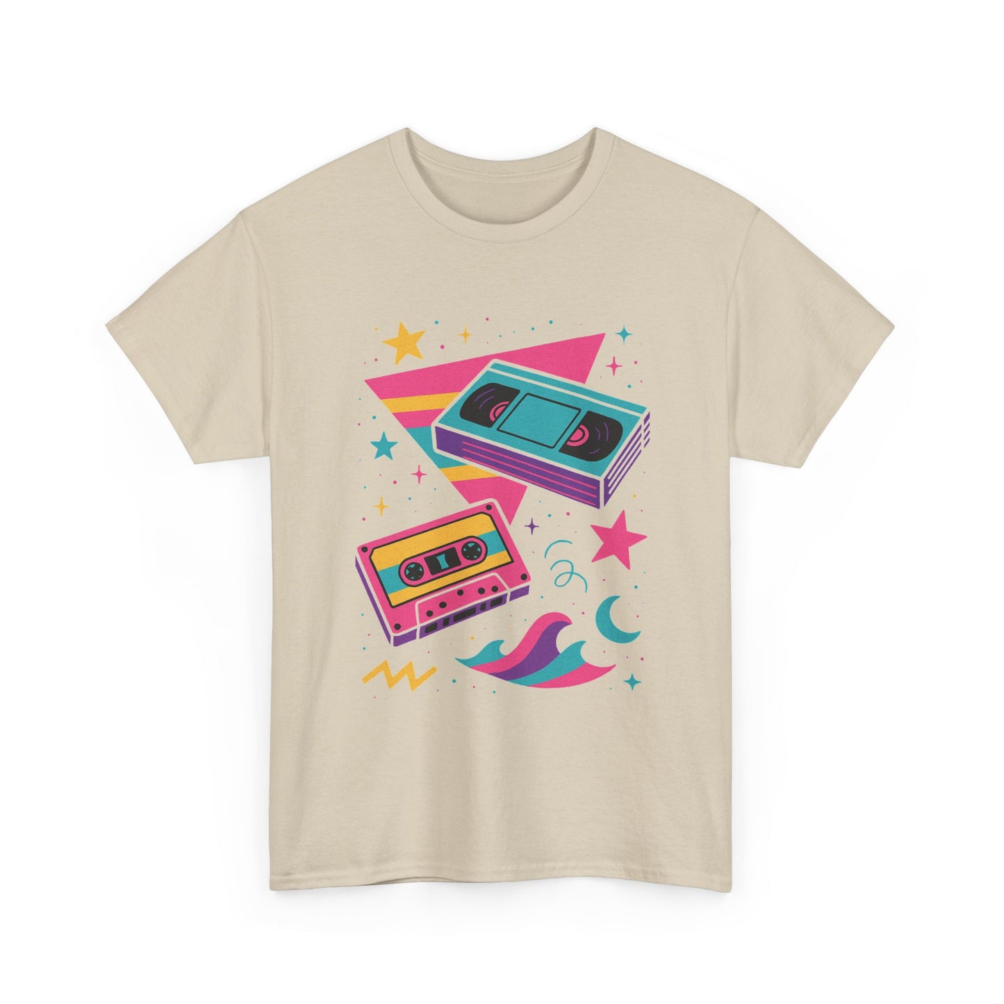 Retro Cassette Tape Tee — 80s Vaporwave Music Graphic T-Shirt
