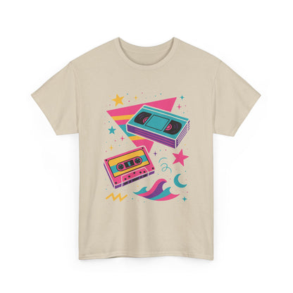 Retro Cassette Tape Tee — 80s Vaporwave Music Graphic T-Shirt