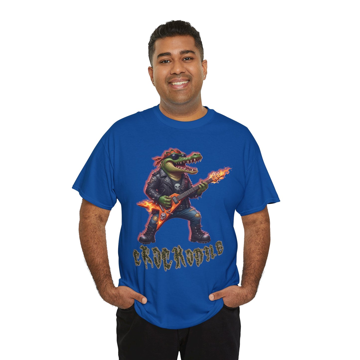 Crocodile Rock Guitar Tee — Vintage Rock Alligator Graphic T-Shirt