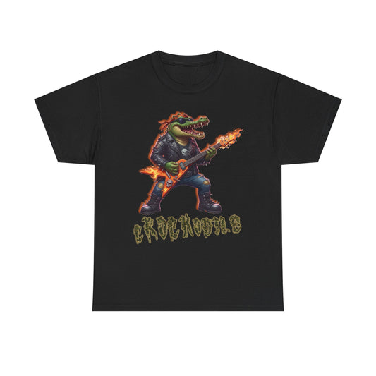 Crocodile Rock Guitar Tee — Vintage Rock Alligator Graphic T-Shirt