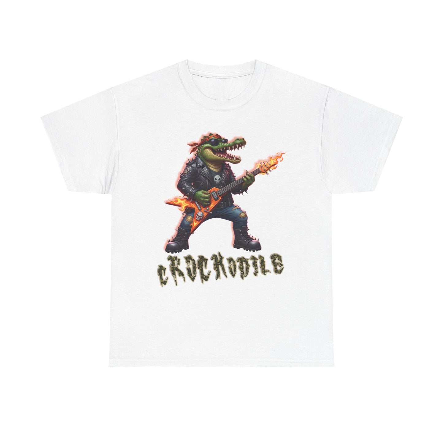 Crocodile Rock Guitar Tee — Vintage Rock Alligator Graphic T-Shirt