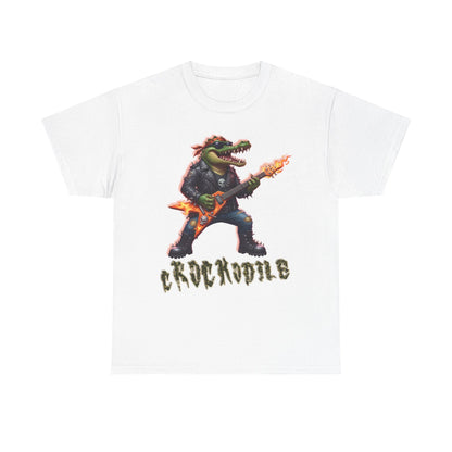 Crocodile Rock Guitar Tee — Vintage Rock Alligator Graphic T-Shirt