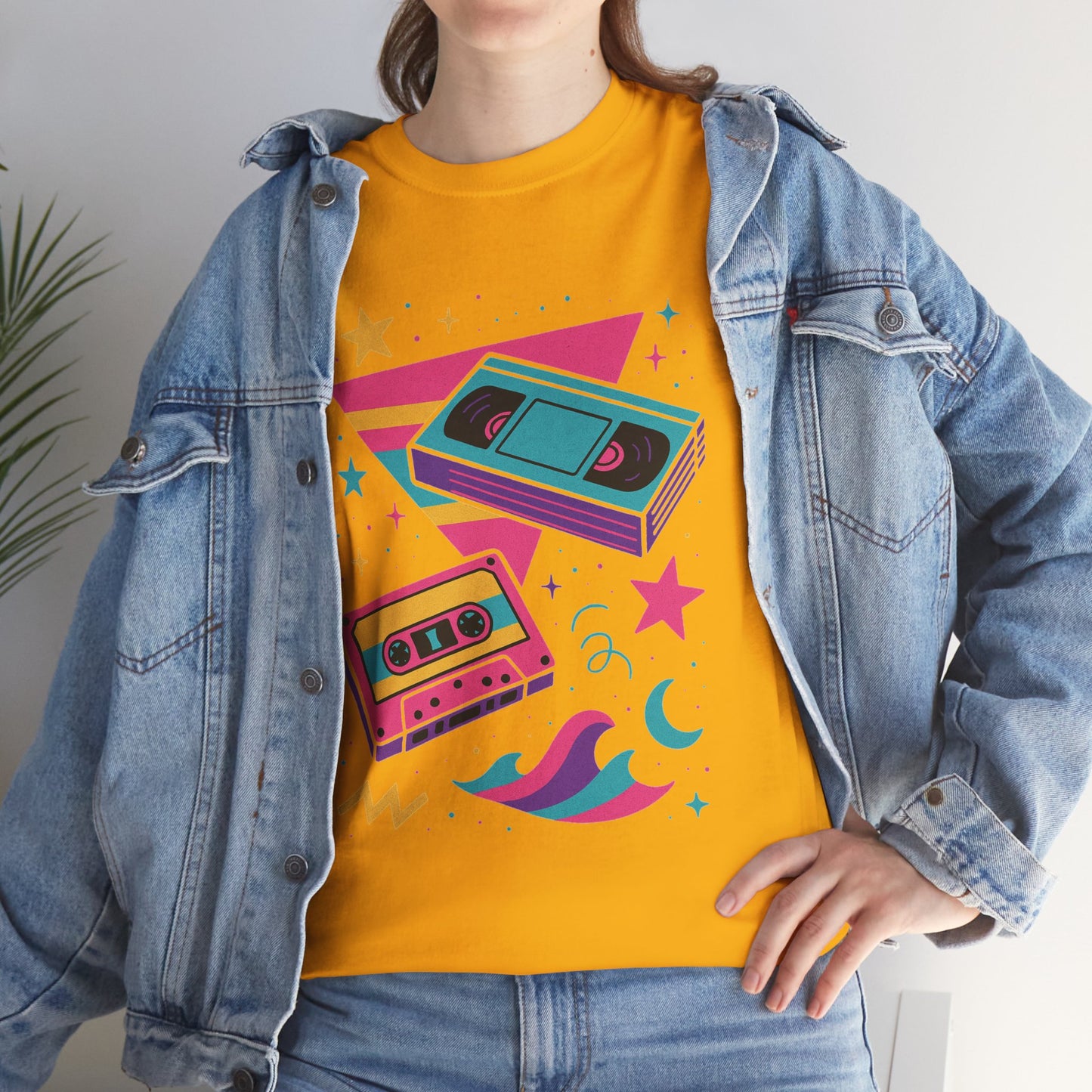 Retro Cassette Tape Tee — 80s Vaporwave Music Graphic T-Shirt