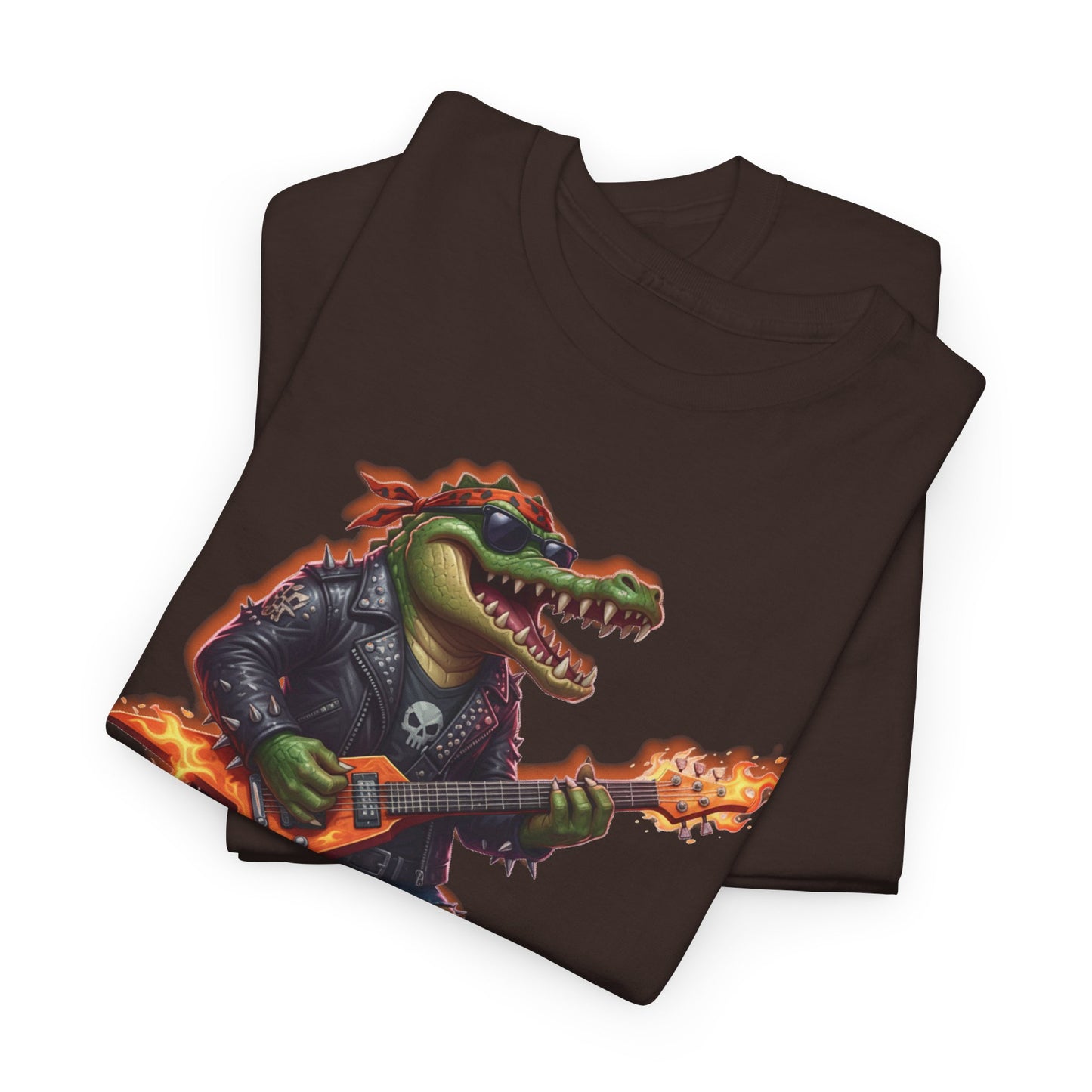 Crocodile Rock Guitar Tee — Vintage Rock Alligator Graphic T-Shirt