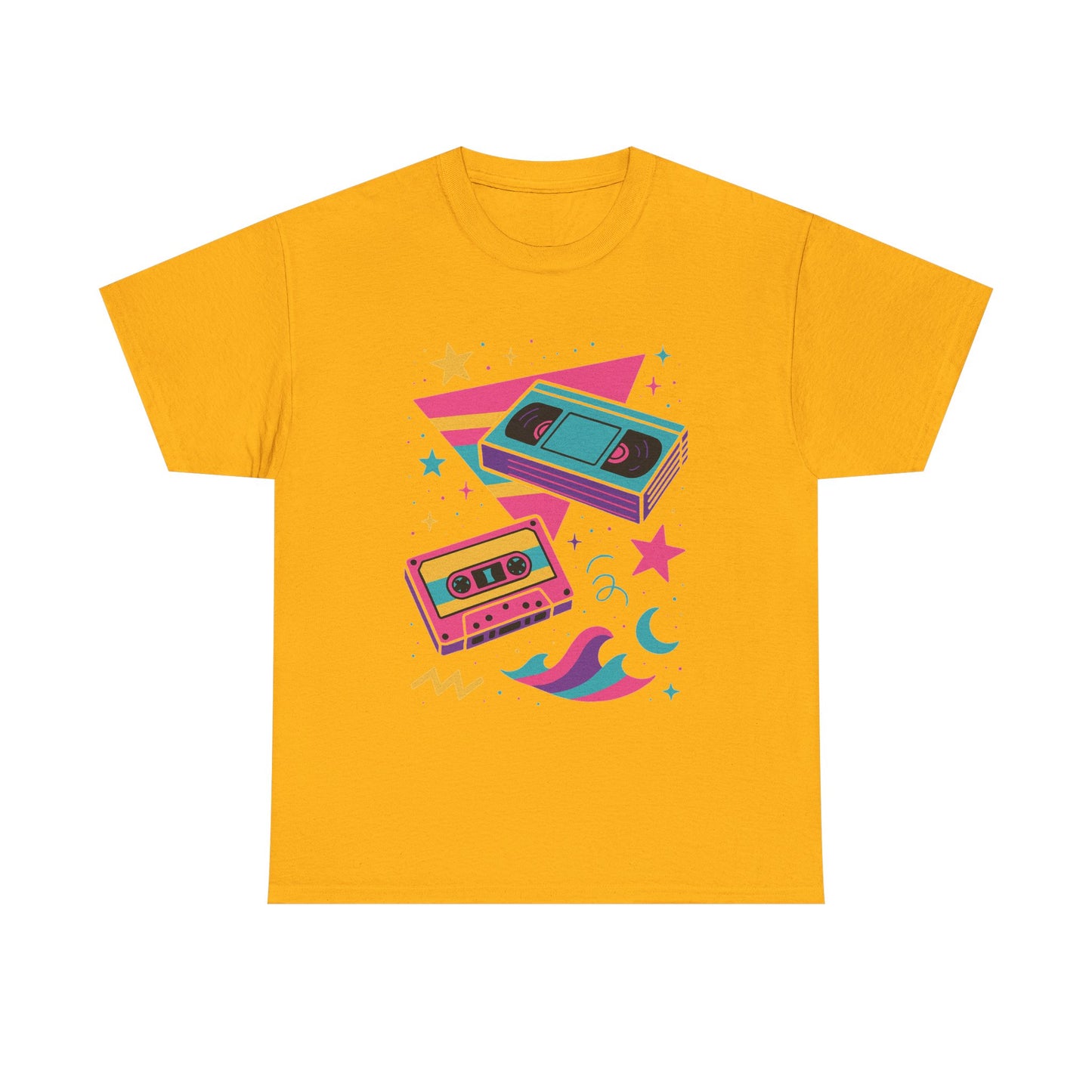 Retro Cassette Tape Tee — 80s Vaporwave Music Graphic T-Shirt