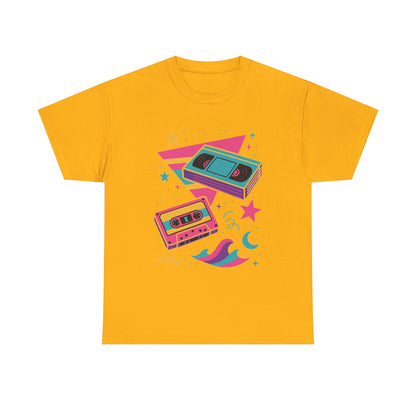Retro Cassette Tape Tee — 80s Vaporwave Music Graphic T-Shirt