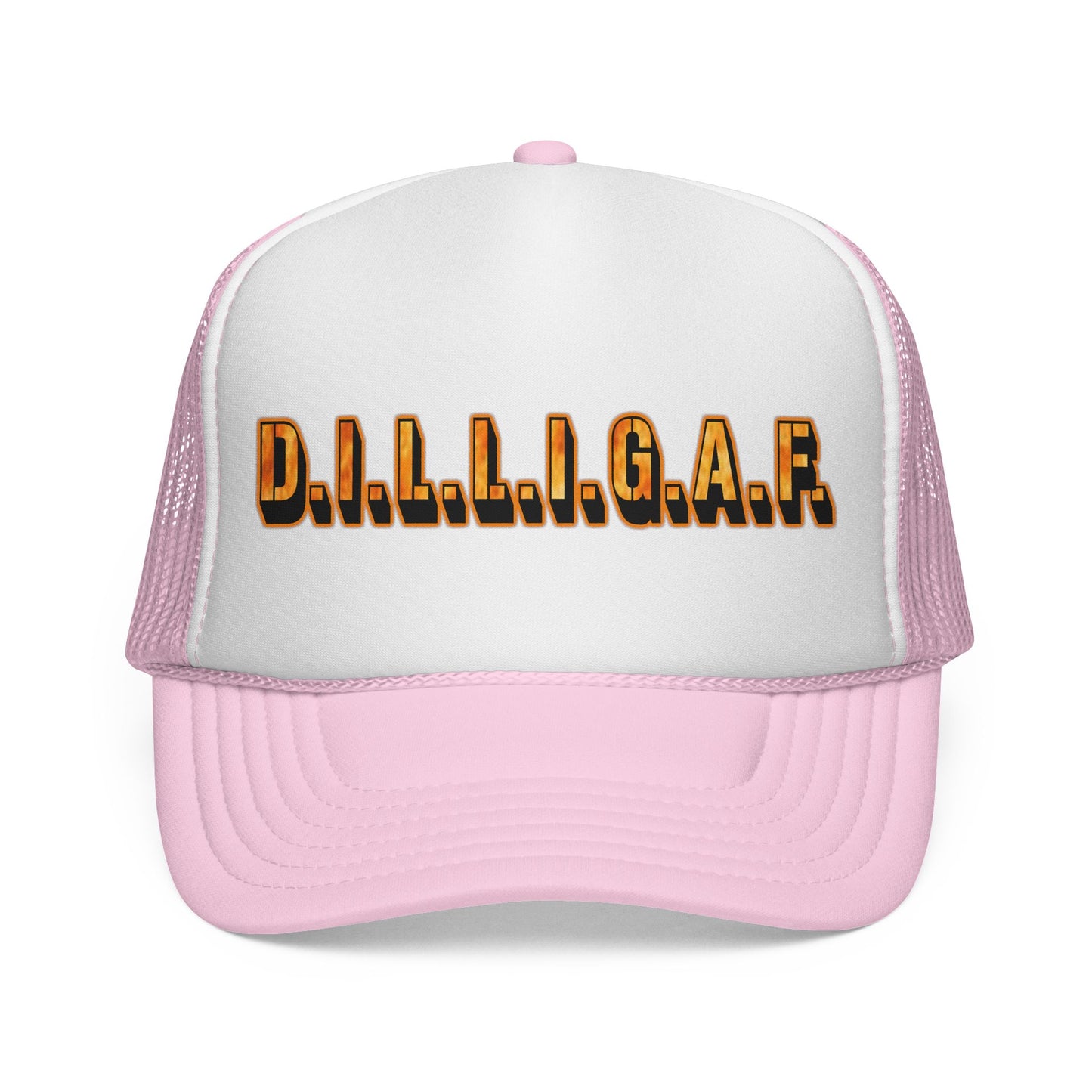 D.I.L.L.I.G.A.F. Trucker Cap — Bold Casual Mesh Back Hat for Everyday Wear