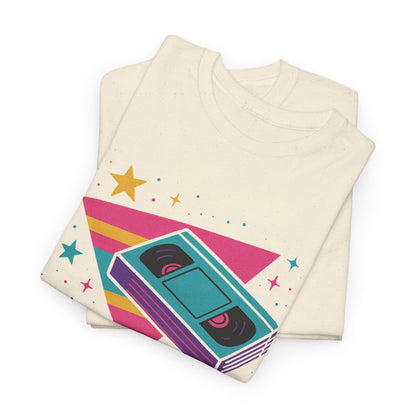 Retro Cassette Tape Tee — 80s Vaporwave Music Graphic T-Shirt