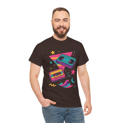 Retro Cassette Tape Tee — 80s Vaporwave Music Graphic T-Shirt