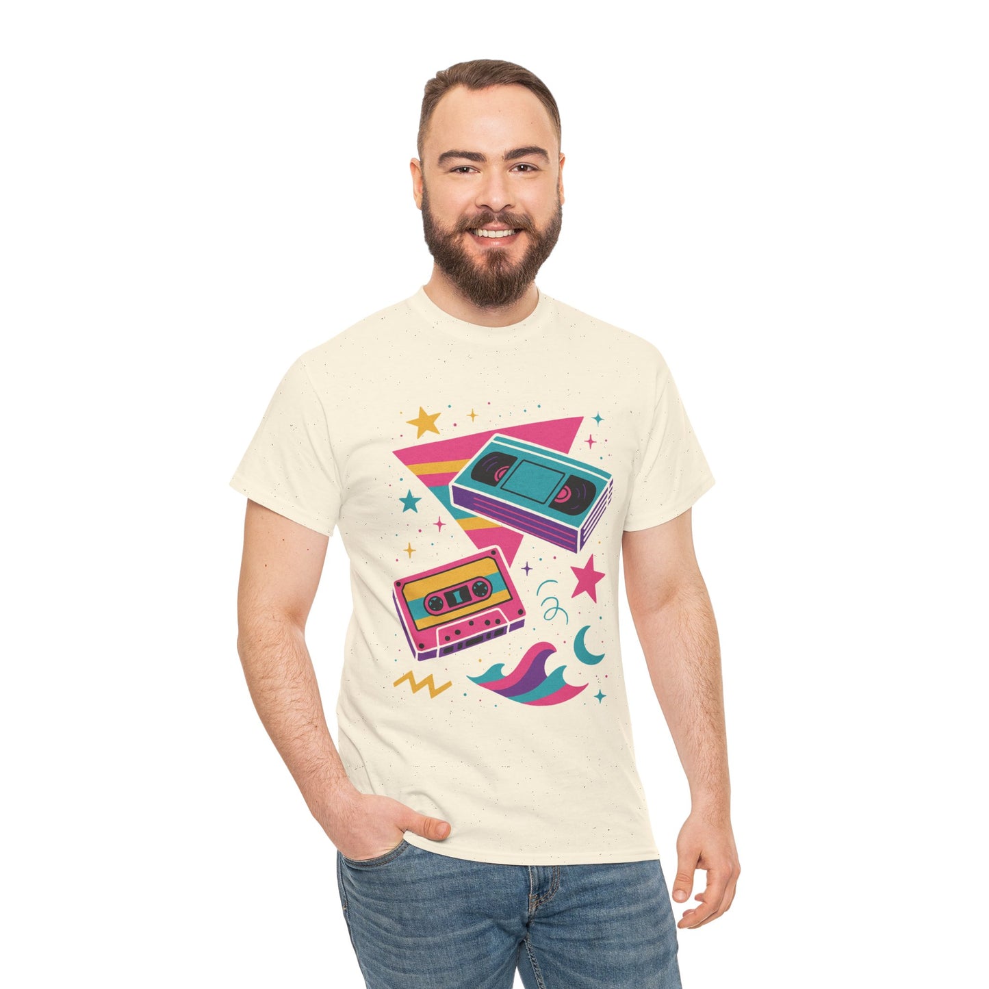 Retro Cassette Tape Tee — 80s Vaporwave Music Graphic T-Shirt