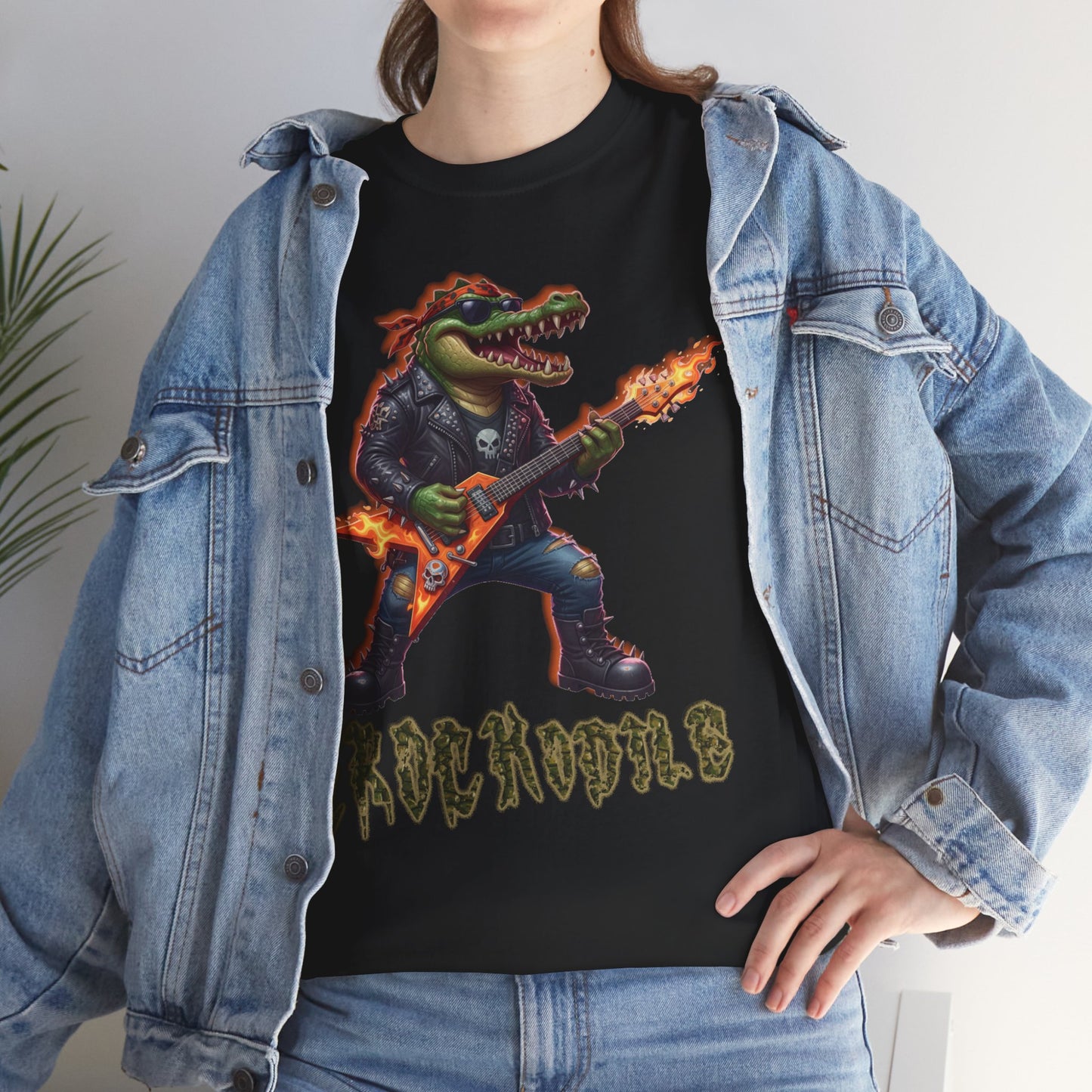 Crocodile Rock Guitar Tee — Vintage Rock Alligator Graphic T-Shirt