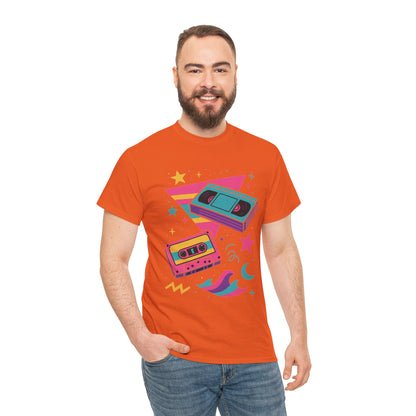 Retro Cassette Tape Tee — 80s Vaporwave Music Graphic T-Shirt