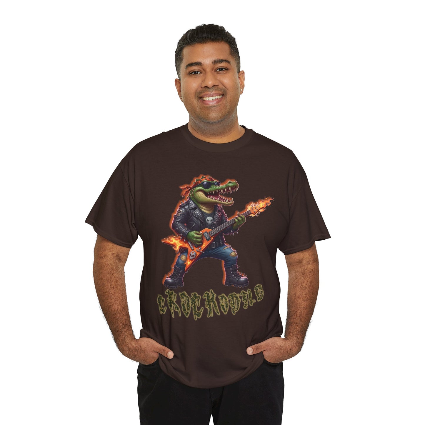 Crocodile Rock Guitar Tee — Vintage Rock Alligator Graphic T-Shirt