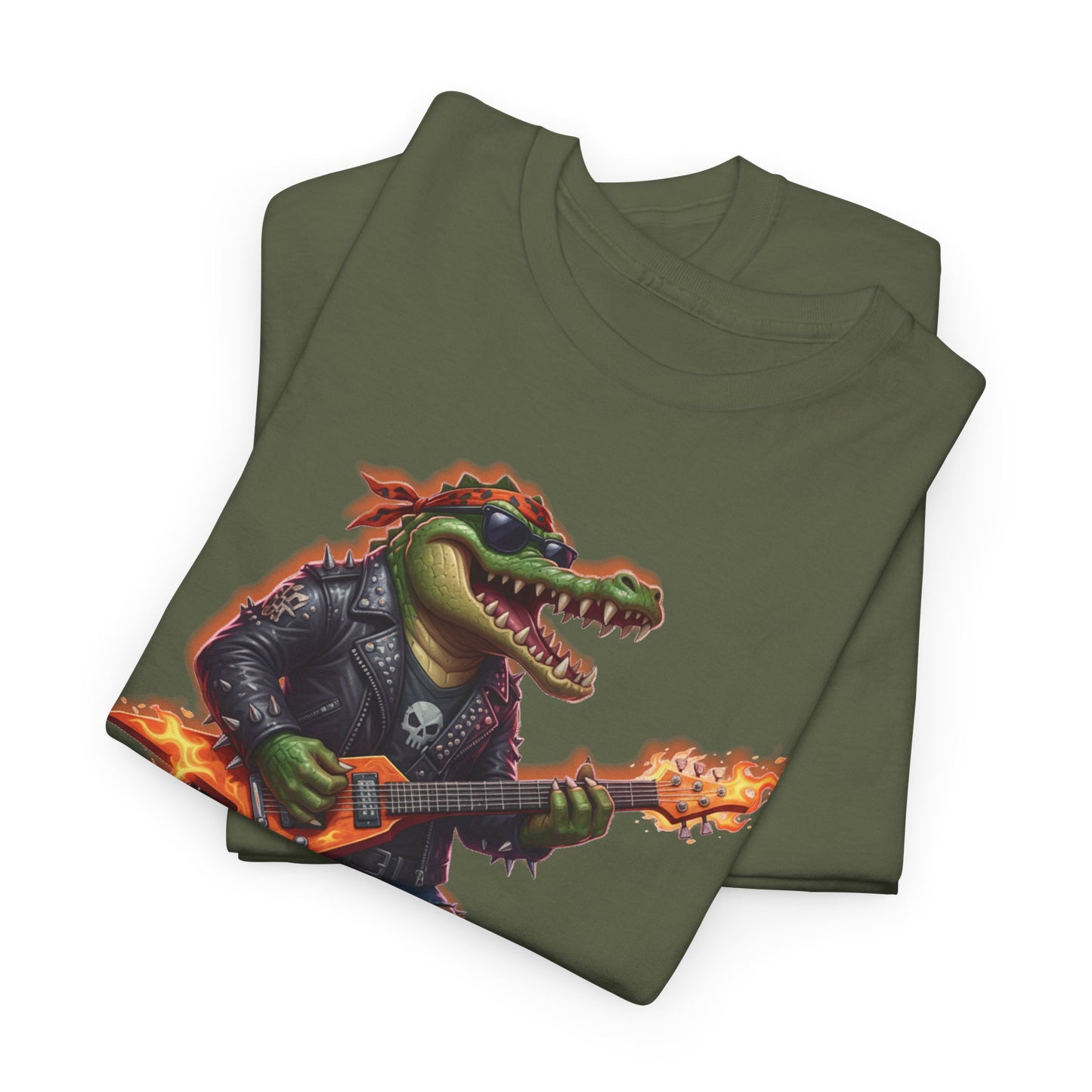 Crocodile Rock Guitar Tee — Vintage Rock Alligator Graphic T-Shirt