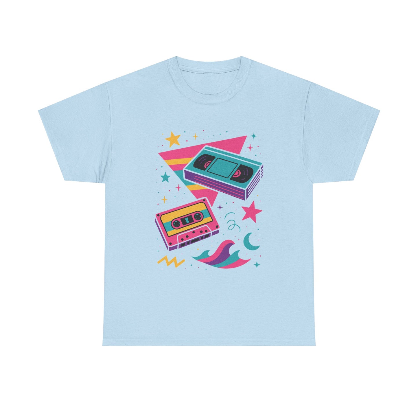 Retro Cassette Tape Tee — 80s Vaporwave Music Graphic T-Shirt
