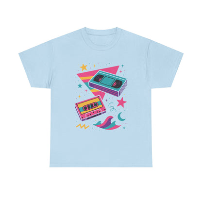 Retro Cassette Tape Tee — 80s Vaporwave Music Graphic T-Shirt