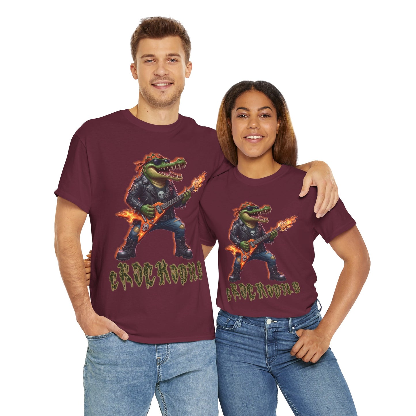 Crocodile Rock Guitar Tee — Vintage Rock Alligator Graphic T-Shirt