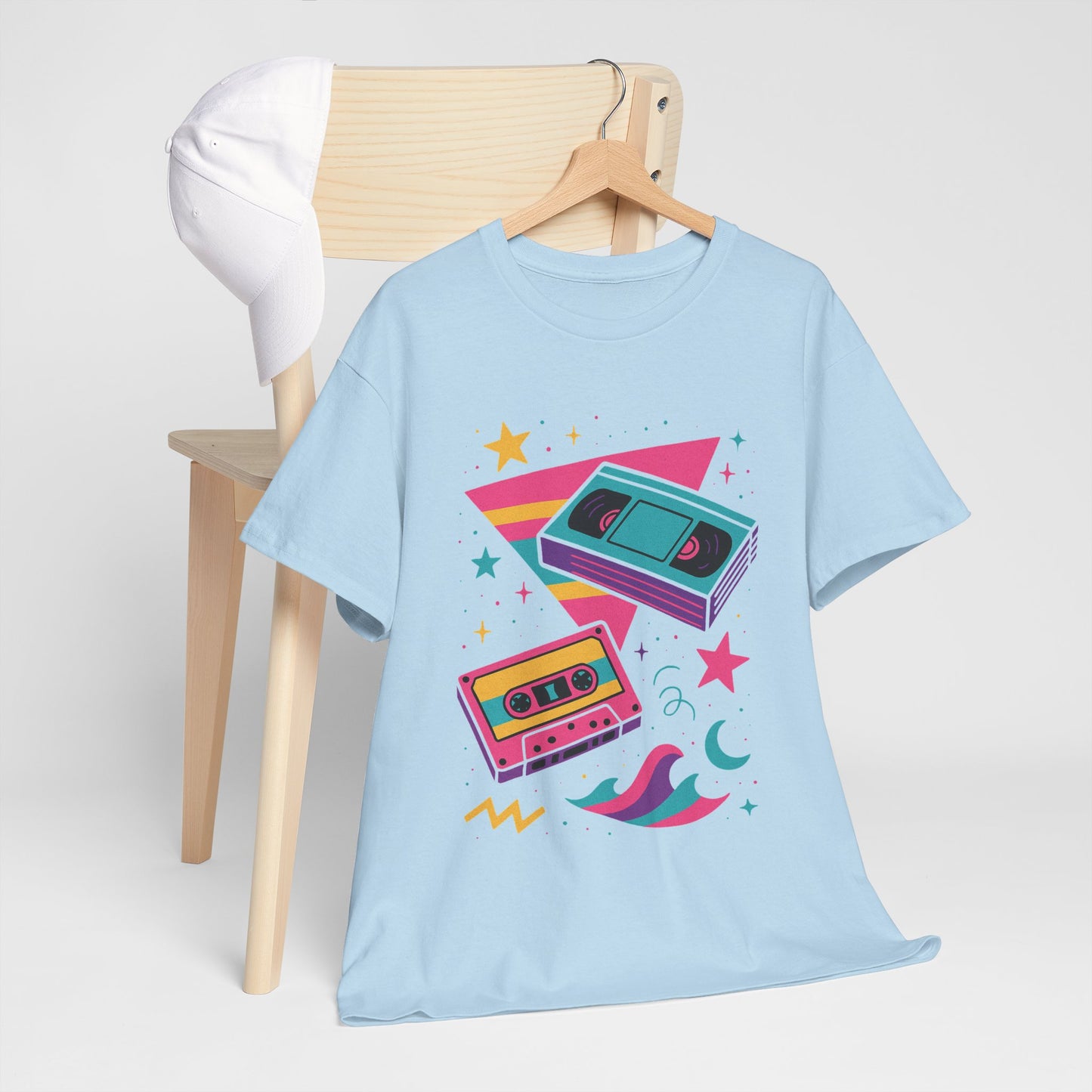 Retro Cassette Tape Tee — 80s Vaporwave Music Graphic T-Shirt