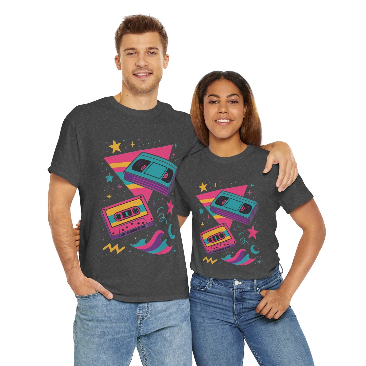 Retro Cassette Tape Tee — 80s Vaporwave Music Graphic T-Shirt