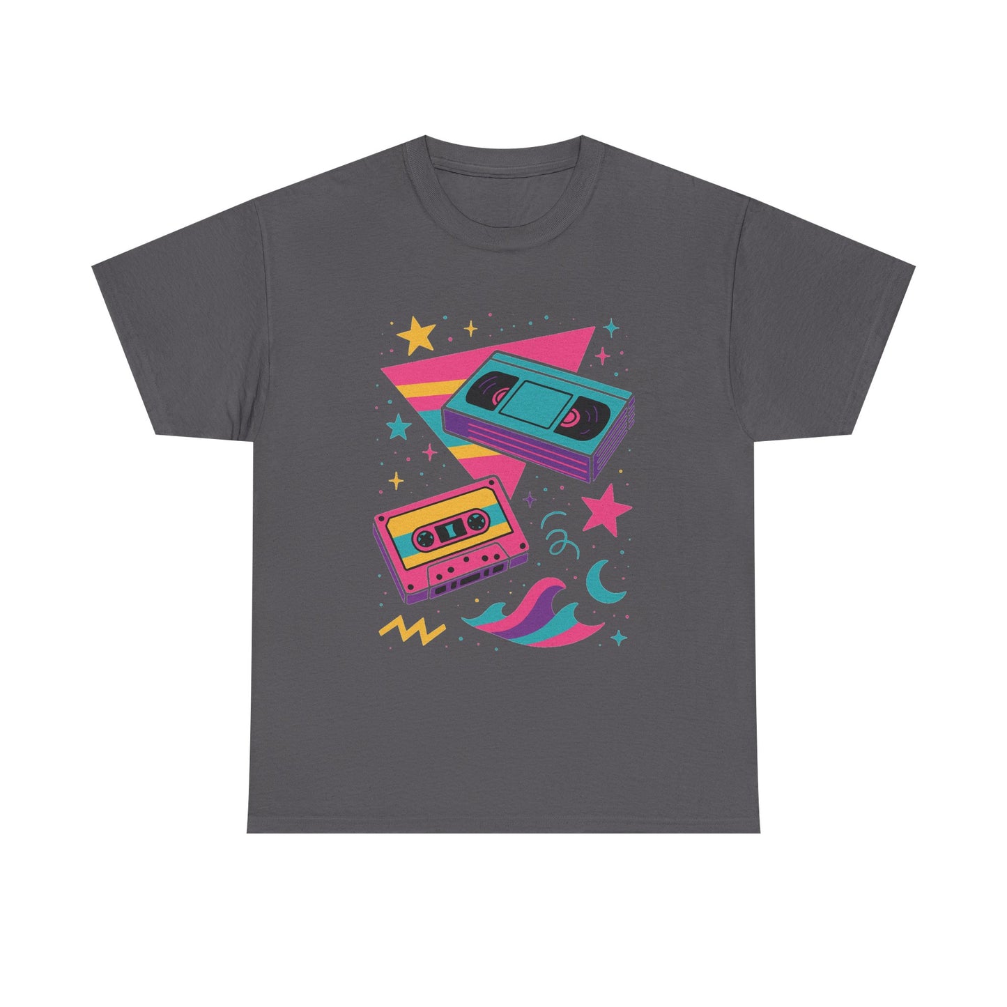 Retro Cassette Tape Tee — 80s Vaporwave Music Graphic T-Shirt