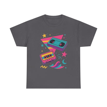 Retro Cassette Tape Tee — 80s Vaporwave Music Graphic T-Shirt