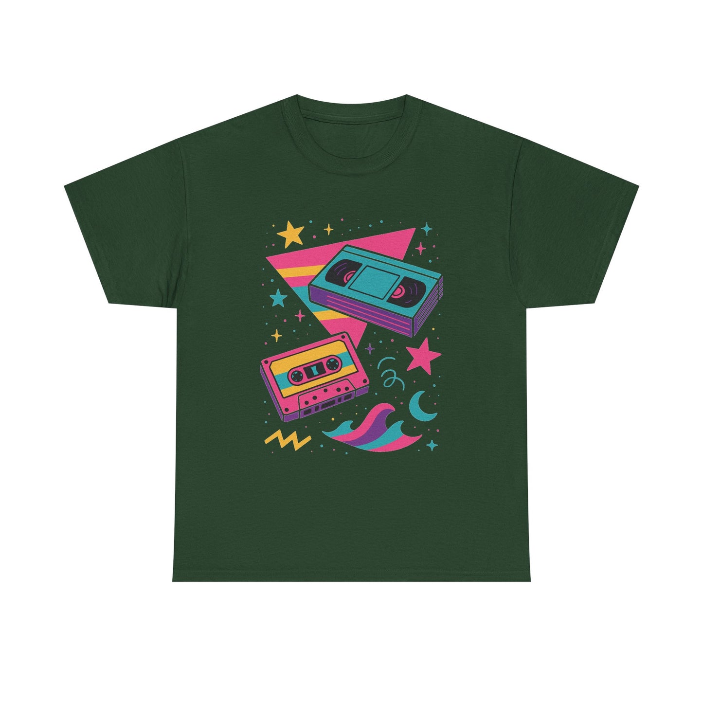 Retro Cassette Tape Tee — 80s Vaporwave Music Graphic T-Shirt
