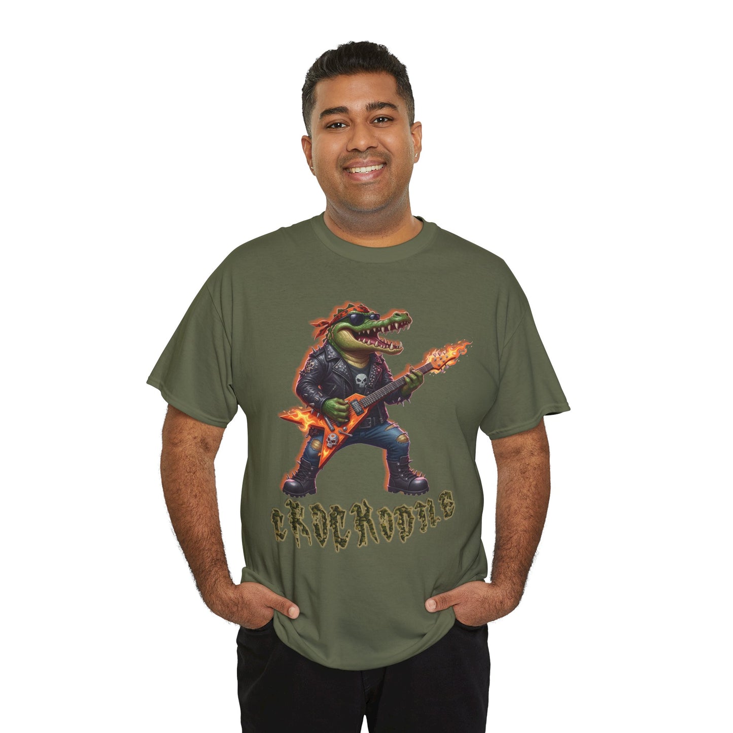 Crocodile Rock Guitar Tee — Vintage Rock Alligator Graphic T-Shirt