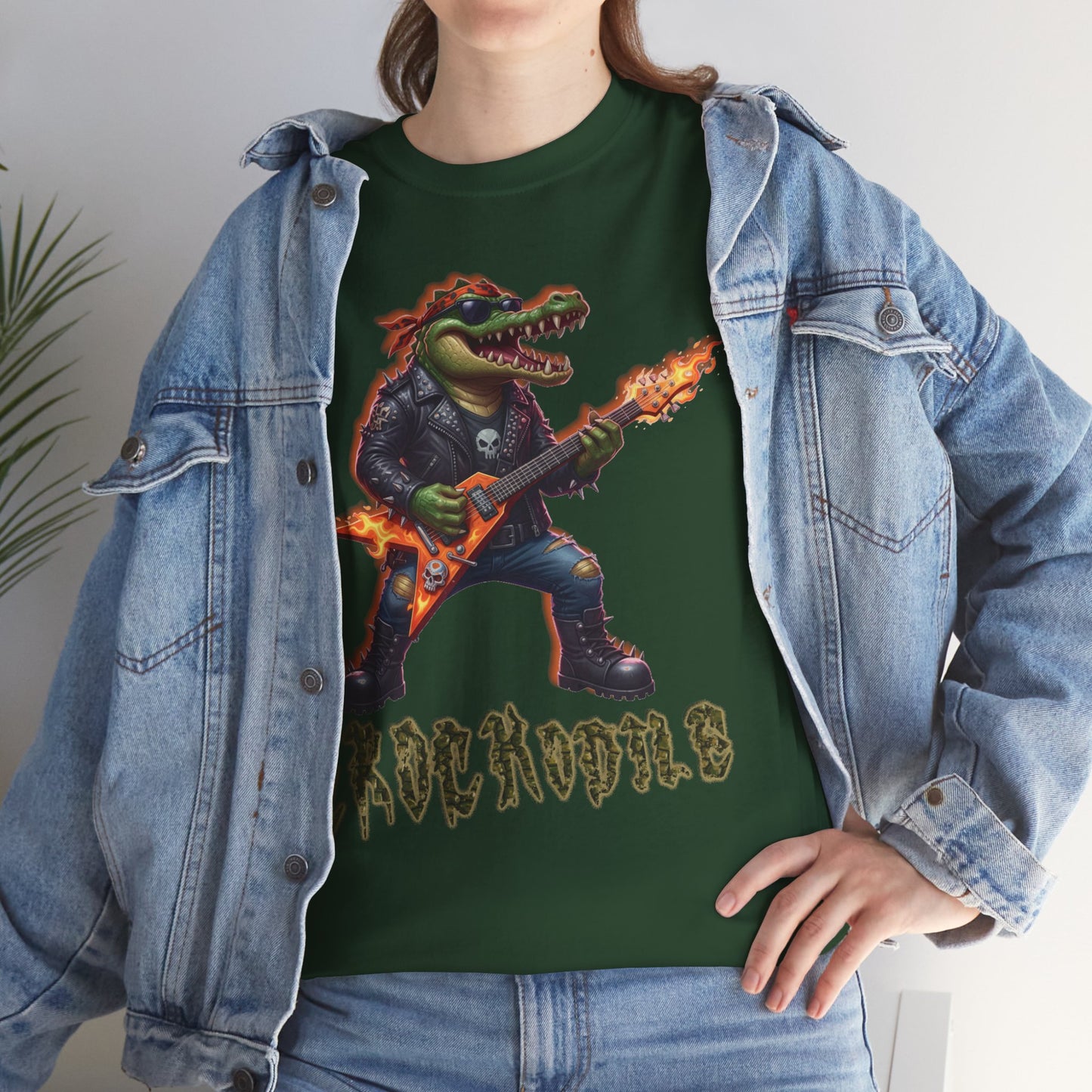 Crocodile Rock Guitar Tee — Vintage Rock Alligator Graphic T-Shirt