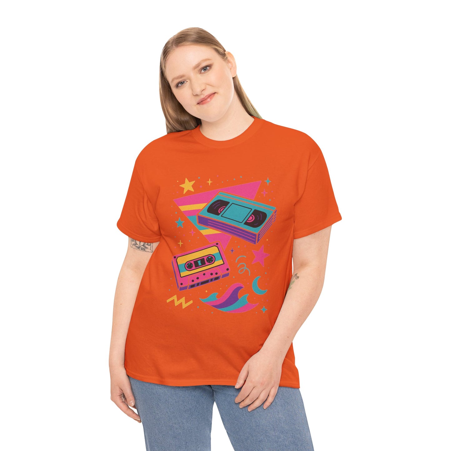 Retro Cassette Tape Tee — 80s Vaporwave Music Graphic T-Shirt