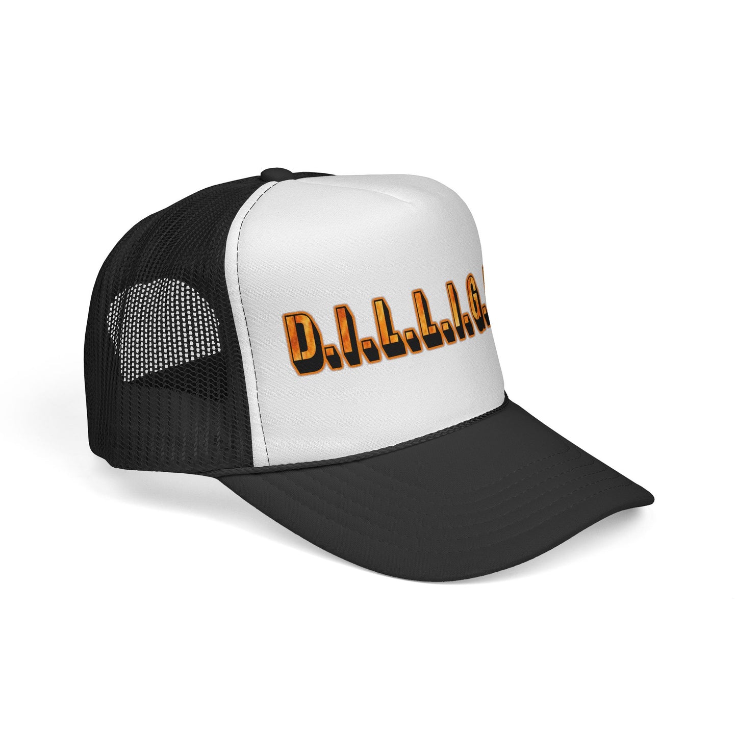 D.I.L.L.I.G.A.F. Trucker Cap — Bold Casual Mesh Back Hat for Everyday Wear