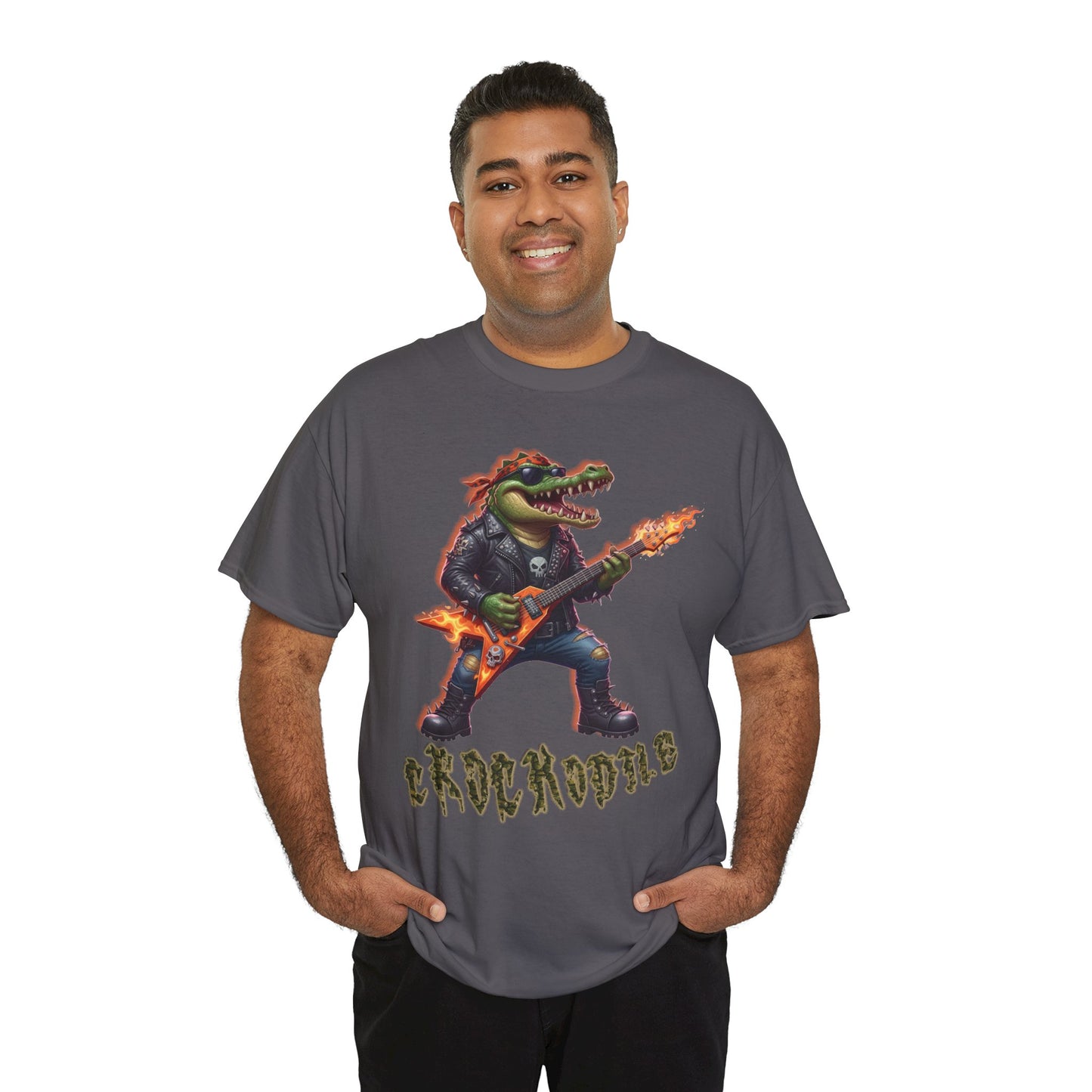 Crocodile Rock Guitar Tee — Vintage Rock Alligator Graphic T-Shirt