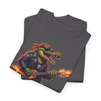 Crocodile Rock Guitar Tee — Vintage Rock Alligator Graphic T-Shirt