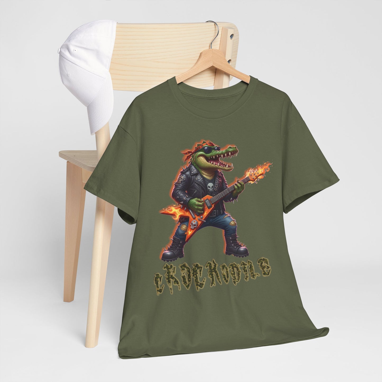 Crocodile Rock Guitar Tee — Vintage Rock Alligator Graphic T-Shirt