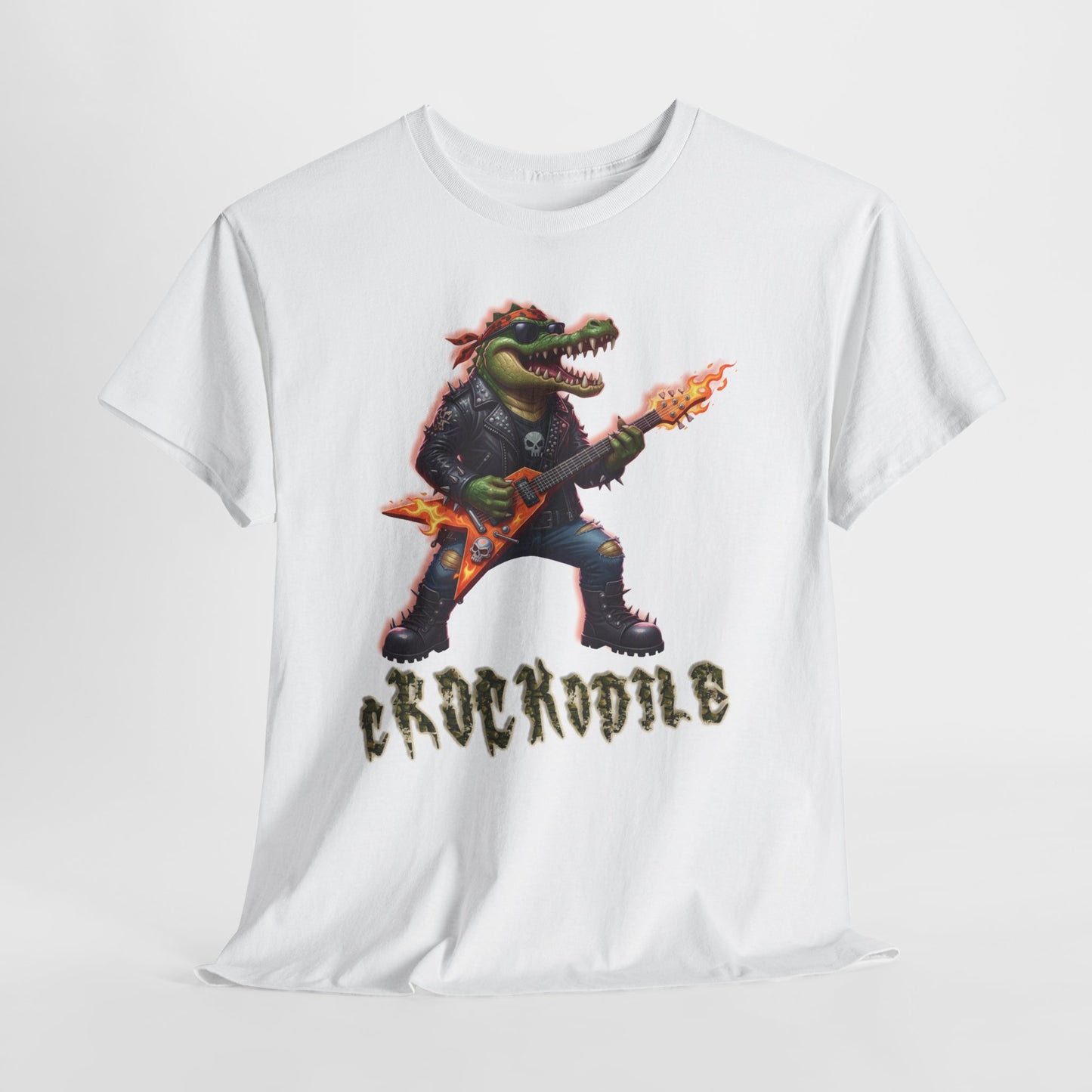 Crocodile Rock Guitar Tee — Vintage Rock Alligator Graphic T-Shirt