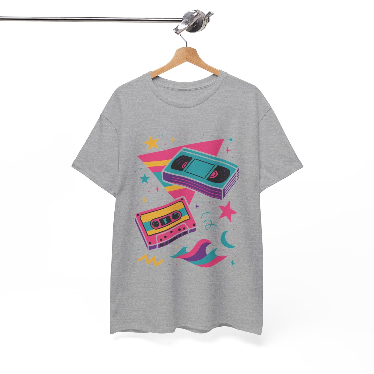 Retro Cassette Tape Tee — 80s Vaporwave Music Graphic T-Shirt