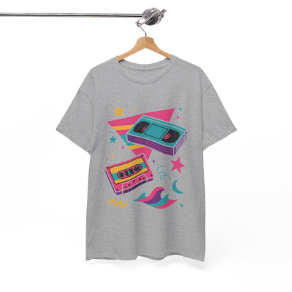 Retro Cassette Tape Tee — 80s Vaporwave Music Graphic T-Shirt
