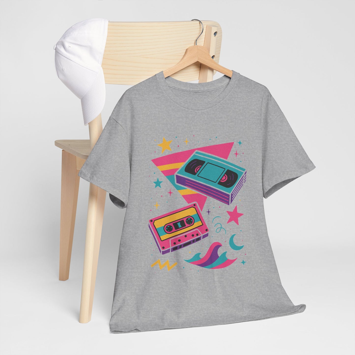 Retro Cassette Tape Tee — 80s Vaporwave Music Graphic T-Shirt