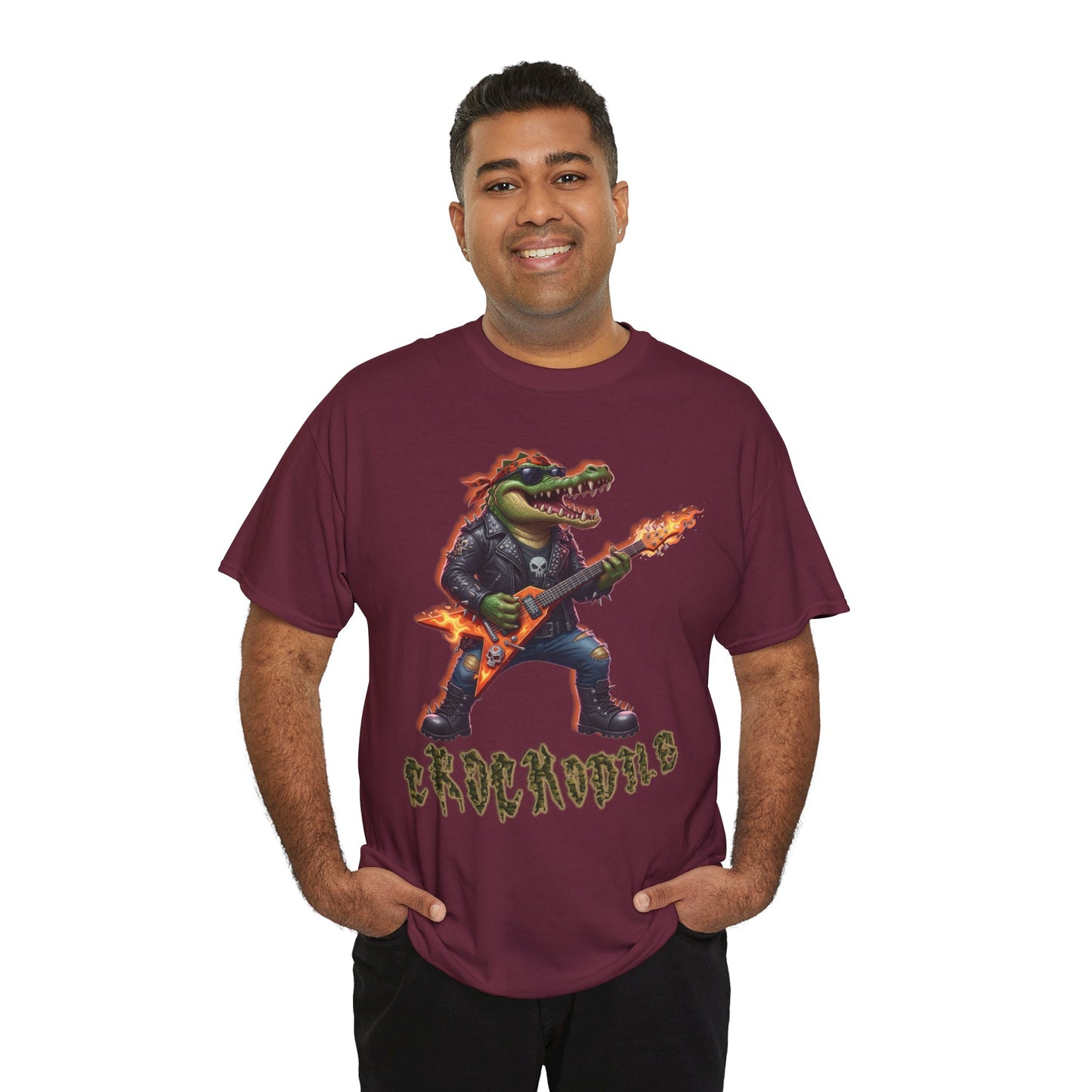 Crocodile Rock Guitar Tee — Vintage Rock Alligator Graphic T-Shirt
