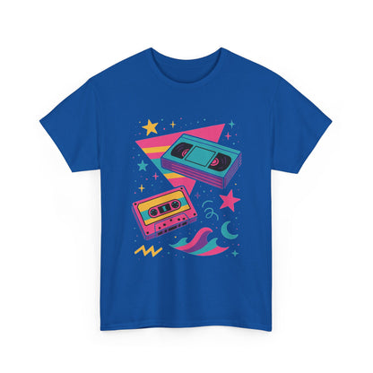 Retro Cassette Tape Tee — 80s Vaporwave Music Graphic T-Shirt