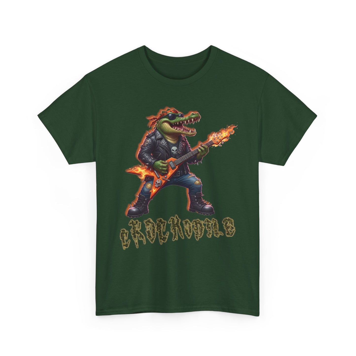 Crocodile Rock Guitar Tee — Vintage Rock Alligator Graphic T-Shirt