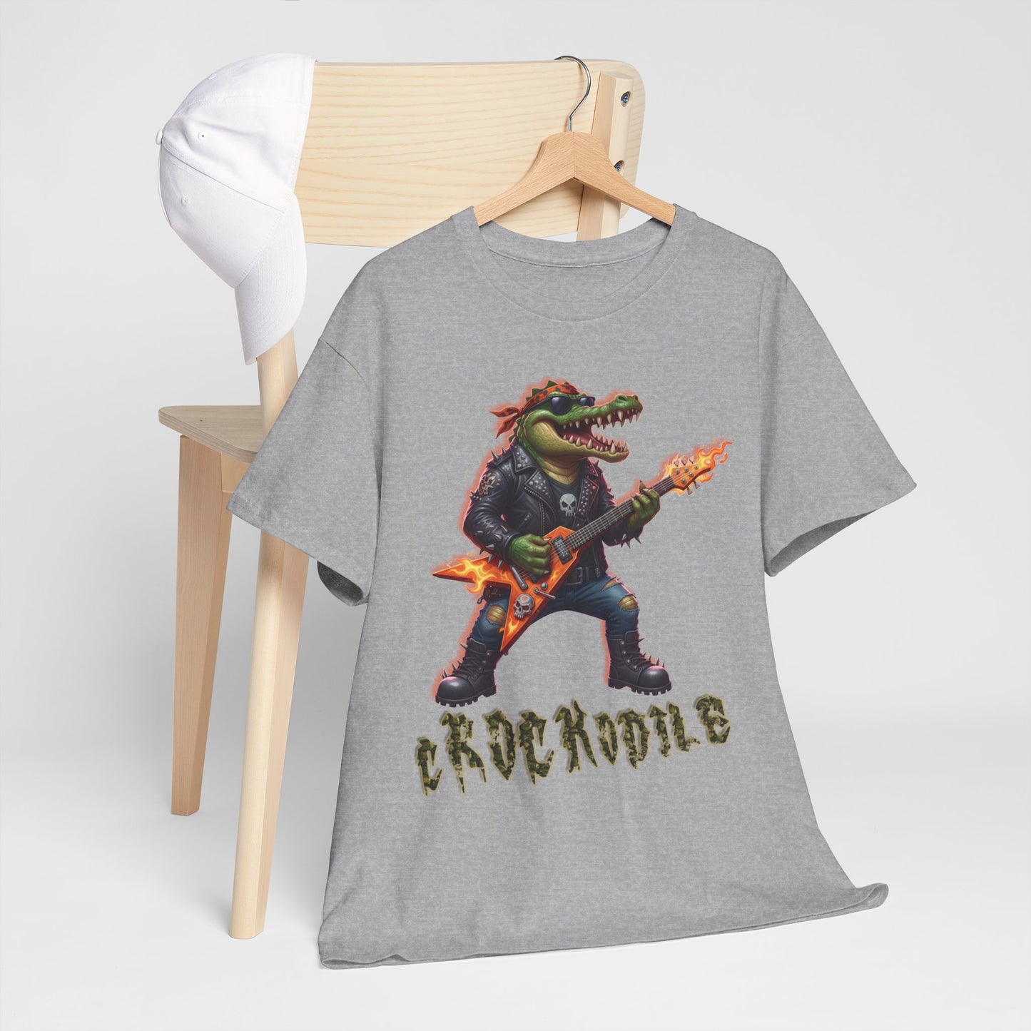 Crocodile Rock Guitar Tee — Vintage Rock Alligator Graphic T-Shirt