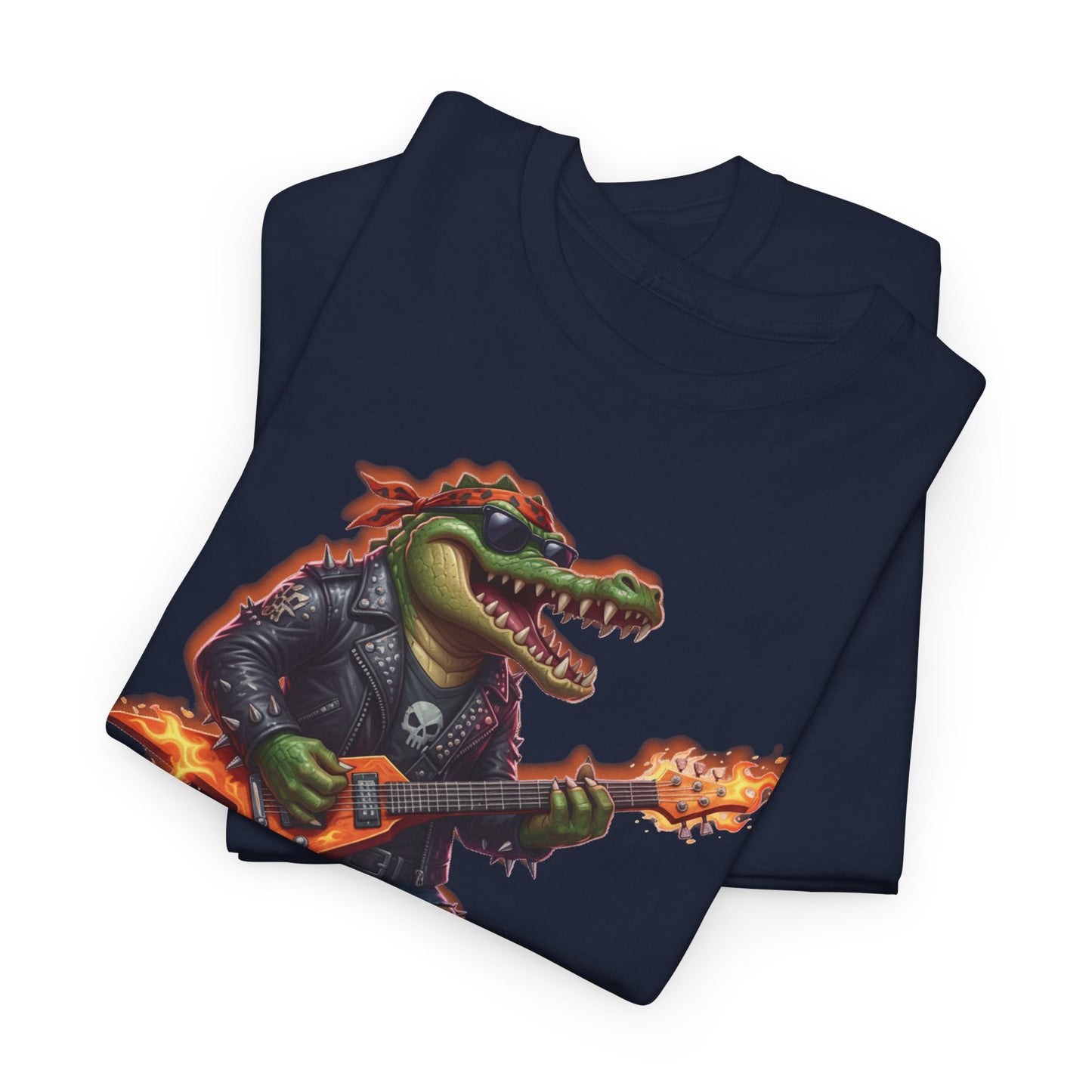 Crocodile Rock Guitar Tee — Vintage Rock Alligator Graphic T-Shirt